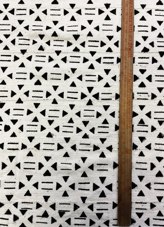 Traditional Mali Mud Cloth- White & Black