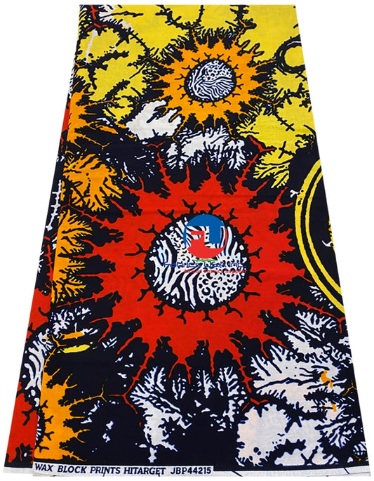 Phoenix Hi-Target Guaranteed Wax Block Prints- Floral- Multi-Color