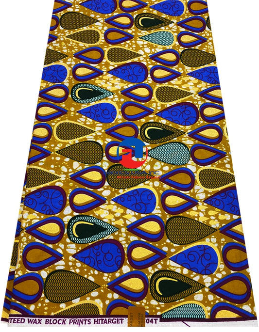 African  Print Meba Wo Abrokyere Metallic Gold- Gold, Purple-Blue, Plum, Green, Cream, Light-Gold