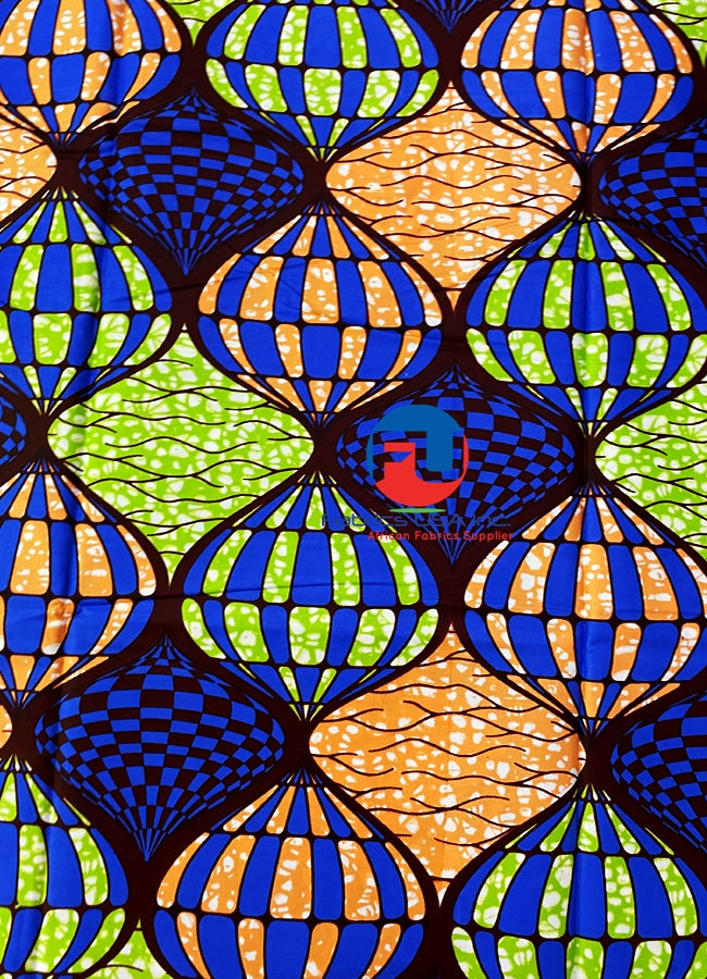 African Wax Print Fabrics- Multi-Color