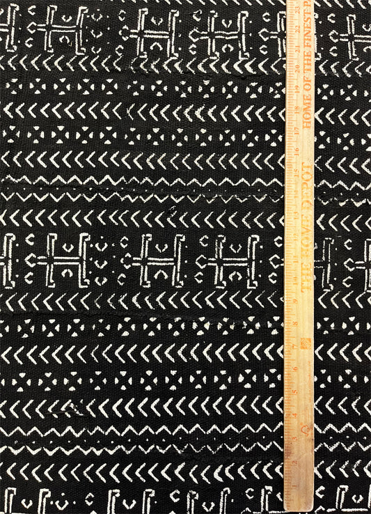 Beautiful Black & White Mali Mud Cloth Fabric