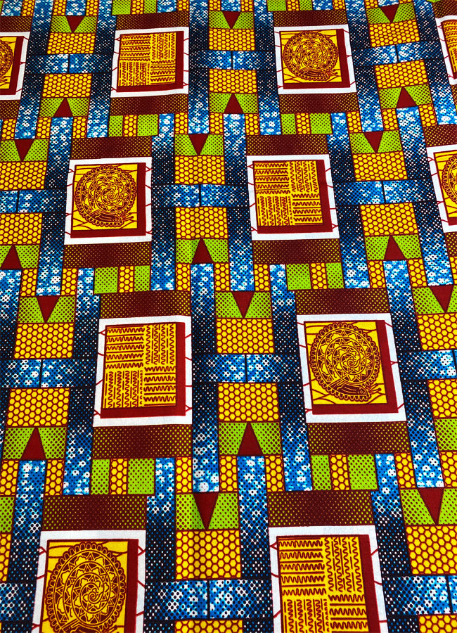 Exclusive Collection of African Wax Print- Orange, Red, Royal-Blue, Lime-Green, White, Black, Burgundy