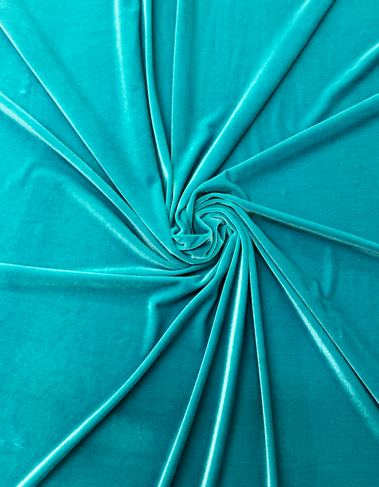 Turquoise Stretch Velvet