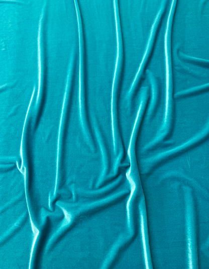 Turquoise Stretch Velvet