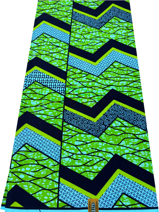 GTP Print- Dark-Blue, Lime-Green, Sky-Blue, Black