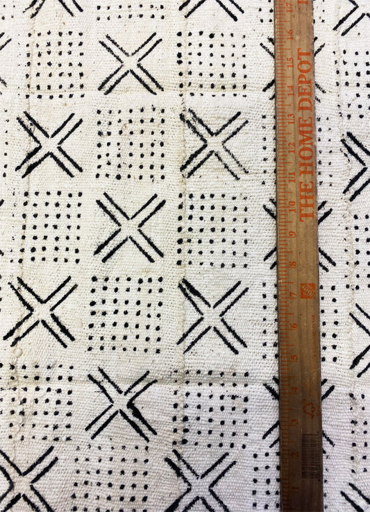 African Mud cloth Fabric: Black & White