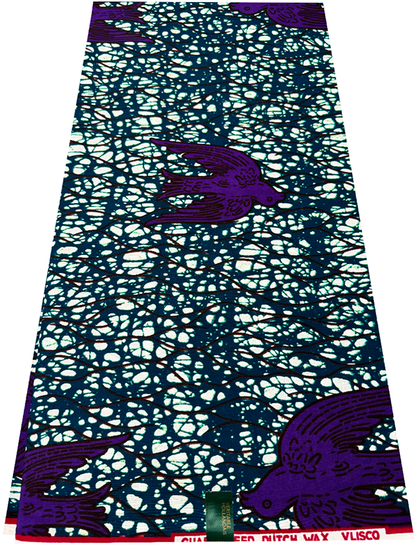 Hollandais Print-Teal Blue & Purple