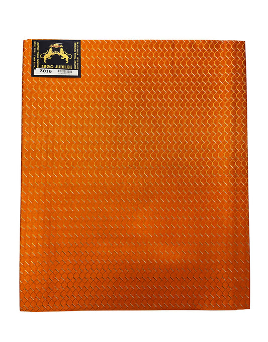 African Head Tie- Orange/ Gold/ Silver