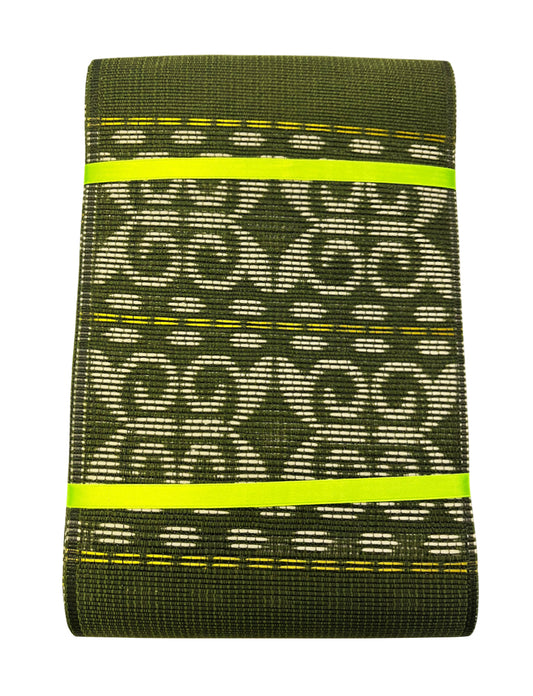 ASO-OKE  Nigerian Traditional Headwrap- Olive-Green-8 Strips/Layers