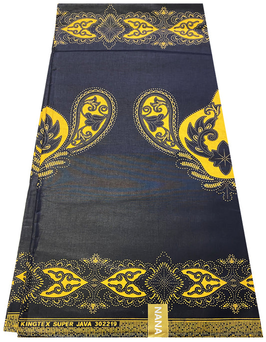 Ankara Super Java Polished-Black , Dark-Blue, Golden Yellow