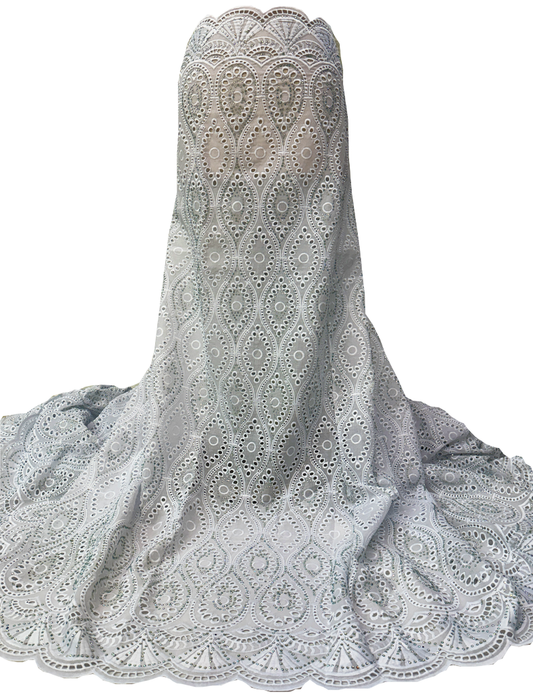 Cotton Nigerian Exclusive Swiss Voile Lace in White White