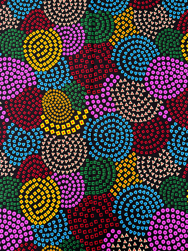 Polyester African Wax Prints Fabrics- Multi-color