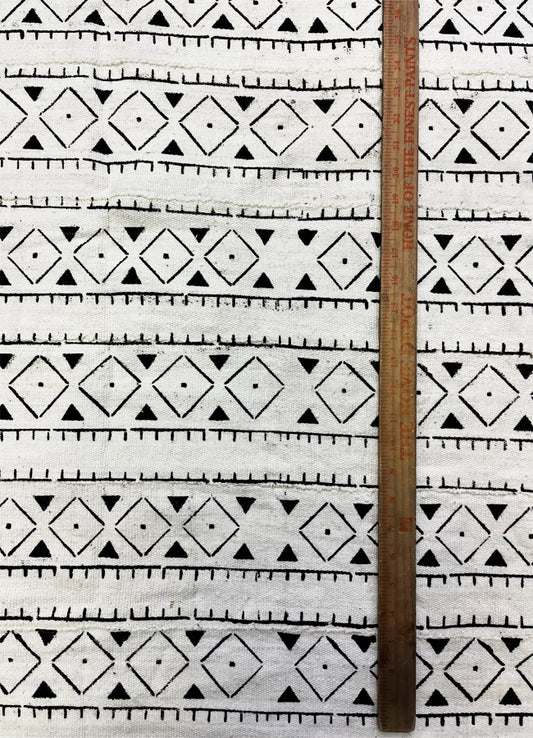 African Mud Cloth White & Black