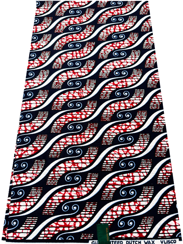 Hollandais Print-Red White Navy Blue Black