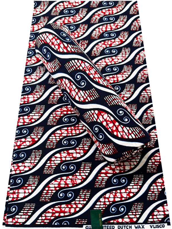 Hollandais Print-Red White Navy Blue Black