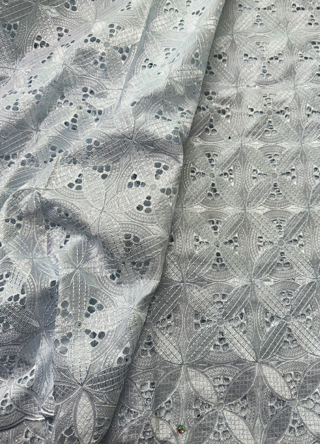 High End Super Quality Swiss Voile Lace /-Nigerian Swiss Voile Lace- White