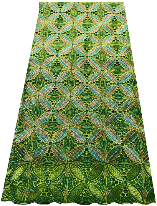 High End Super Quality Swiss Voile Lace- Apple-Green, Lime-Green, Mint-Green, Peach, Gold