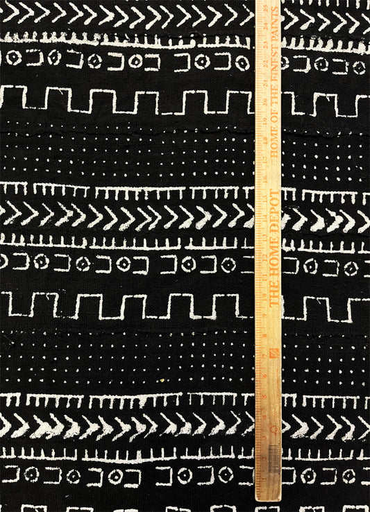 African Mud Cloth;  Black,Off-White