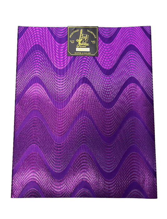 African Head Wrap Zigzag Pattern Purple