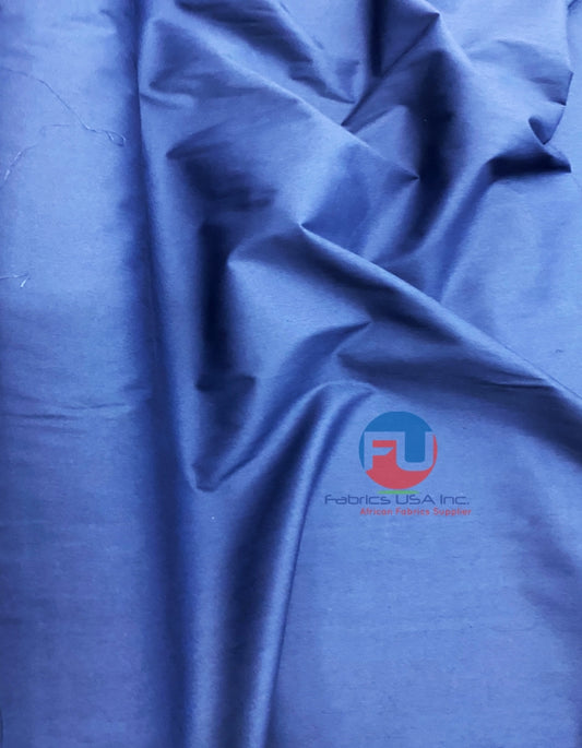 100% Solid Royal- Blue Cotton-