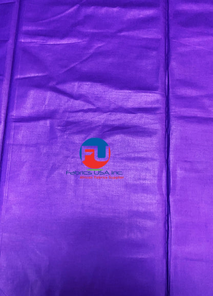 African Wax Polished 100% Cotton- Purple