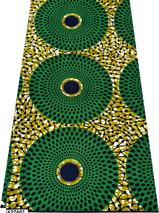 Polyester African Wax Prints Fabrics-Forest-green, Olive-green, White, Black,dark-blue