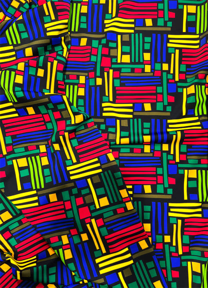 Super Quality Custom Design African Print in Stretch Fabric Multicolor