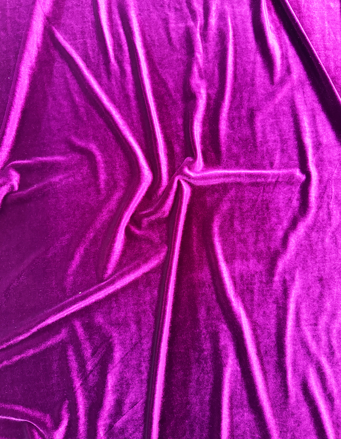 Magenta Stretch Velvet