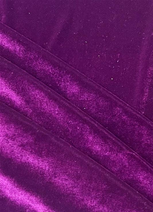 Magenta Stretch Velvet