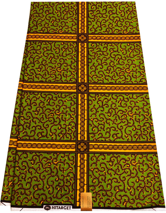 Macaroni Design- Mustard-Green, Golden-Yellow, Chocolate-Brown