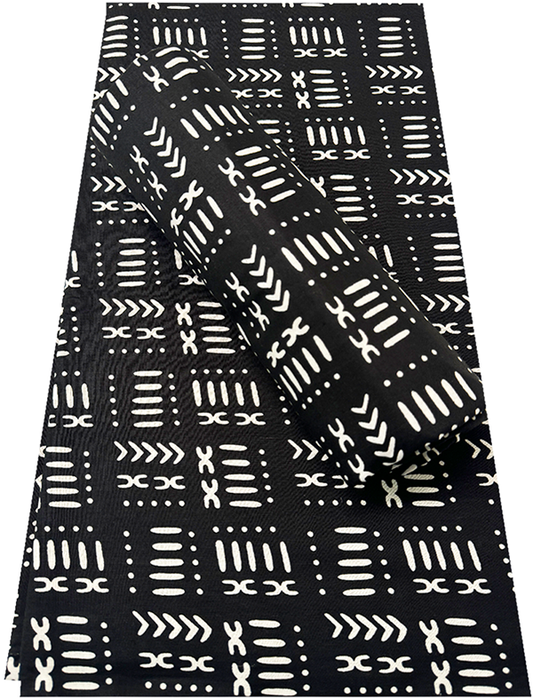 Veritable African Print Mudcloth Design - Black and White