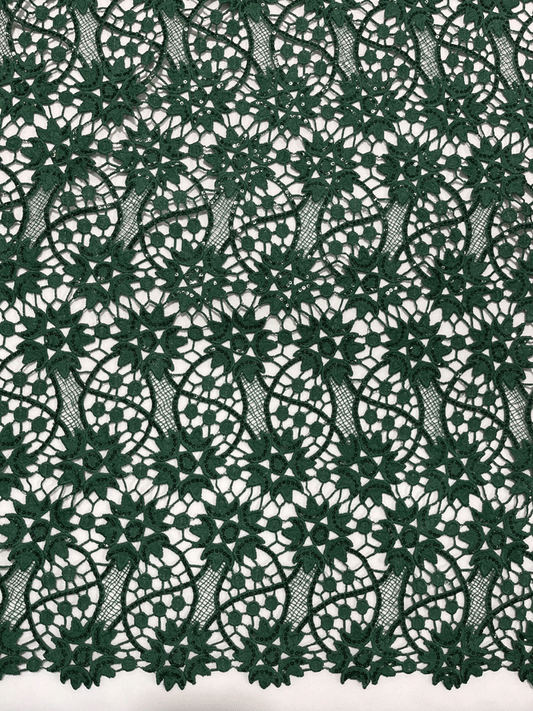 Exotic Guipure Lace/ Corded Lace-  Army Green