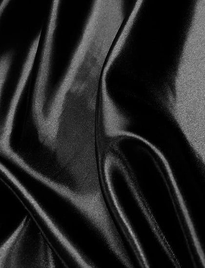 Black Crape Back Satin Fabric