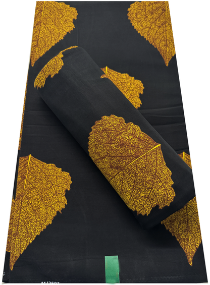 Guaranteed Wax African Wax Design-Black, Yellow Brown