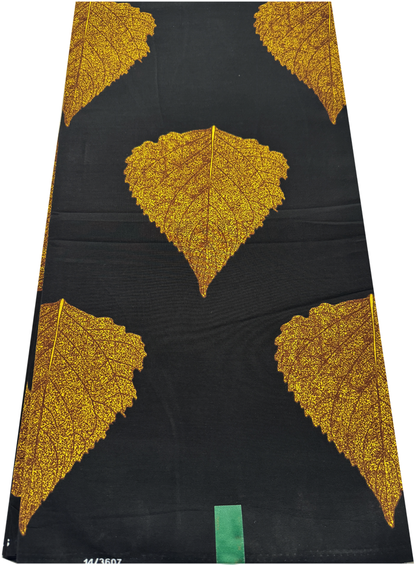 Guaranteed Wax African Wax Design-Black, Yellow Brown