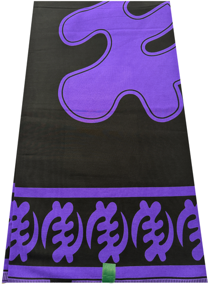 Gye Nyame Hollandais Print- Purple and Black