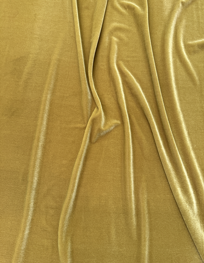 Light Gold Stretch Velvet