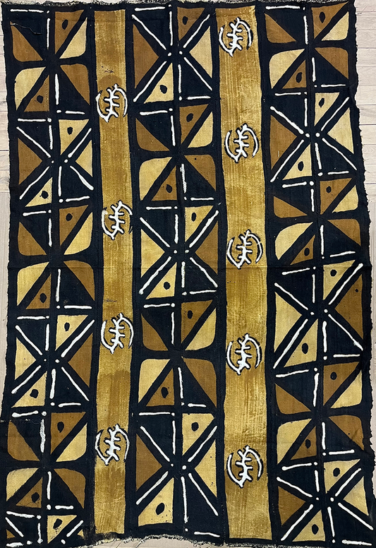 African Mud Cloth; Brown, Beige, White, Black