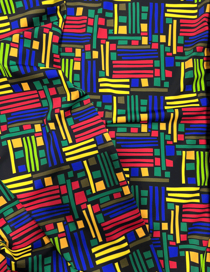 Super Quality Custom Design African Print in Stretch Fabric Multicolor