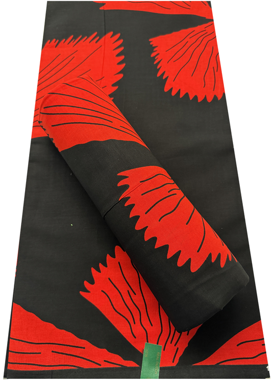 Veritable Block Prints Super Exclusive Holland Wax- Black and Red