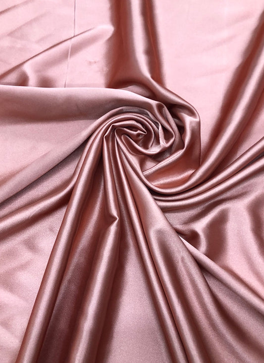 Burnt Orange; Stretch Polyester Charmeuse Fabric