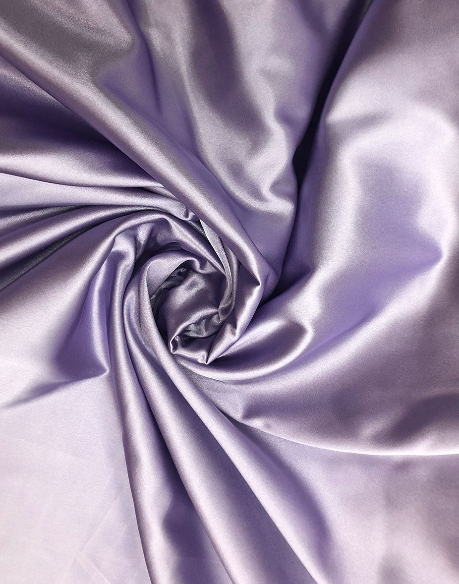 Lavender; Stretch Polyester Charmeuse Fabric