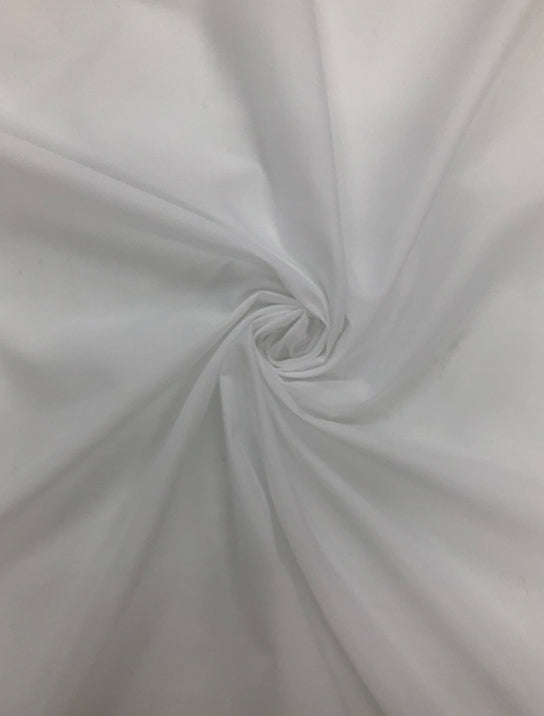 White; Cotton - Poly Lining Fabric