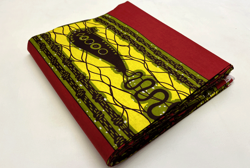 Antique African Print -Yellow, Red & Black