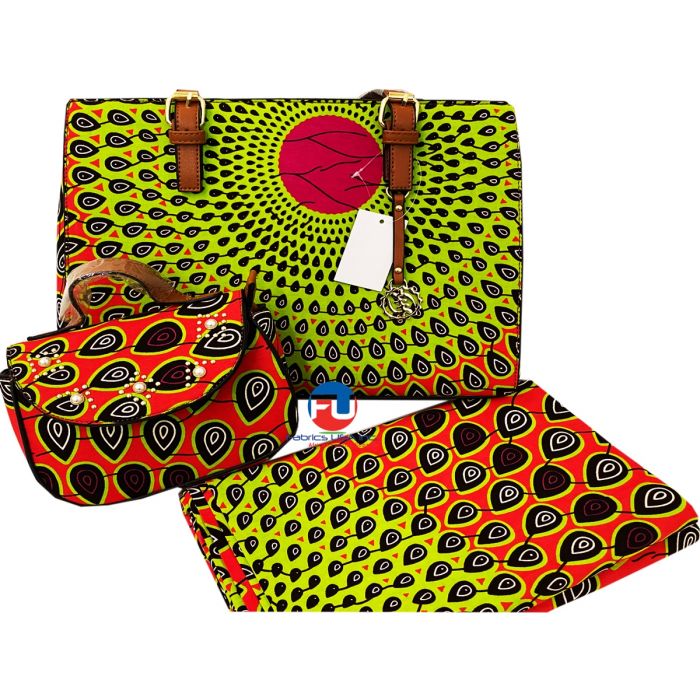 african ankara print fabric match with bags
