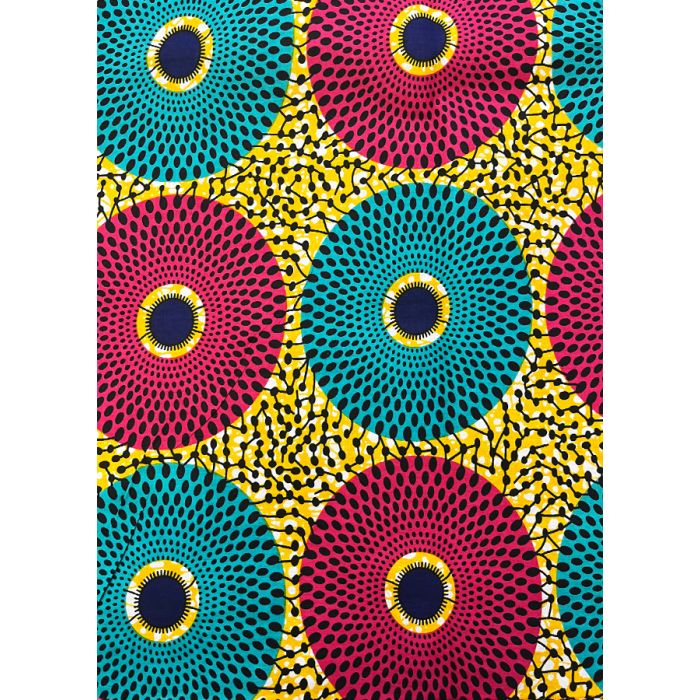 African Print in circle multicolor