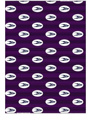 High Fashion Design African Wax Print- Flying Bird- Purple ,Dark-blue, White