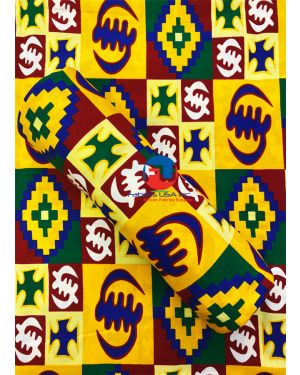 Colorful African Kente Print Fabric - DPAP187