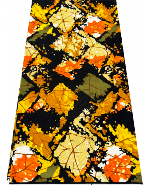 Polyester  Ankara Wrapper African Wax Prints Fabrics-Orange Olive-Green, White, Black, Golden-Brown, Black, Mocha