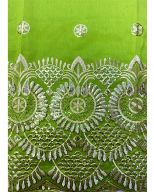GREEN Sequins George Lace Fabric 202 High Quality Broderie Indian